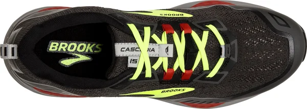 Brooks Men's Cascadia 15 Trail-Running Shoes Black 8 Wide