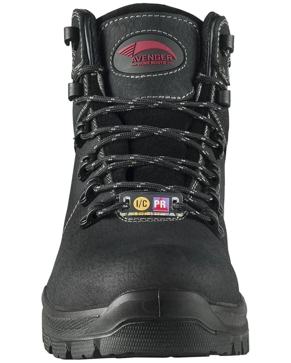 Men's Avenger A7400 Foundation 6 inch Work Boot, Size: 8, Black
