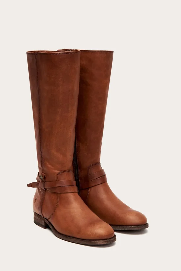 Frye Melissa Belted Tall (Light Cognac Extended) Women's Boots
