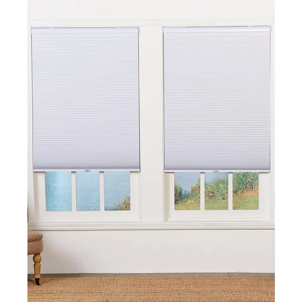Perfect Lift Window Treatment Cut-to-Width White Cordless Blackout Cellular Shade - 51 in. W x 48 in. L
