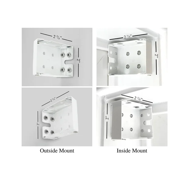Linen Avenue Custom Cordless Faux Wood Blind White, 69 W x 48 H Partial Inside Mount