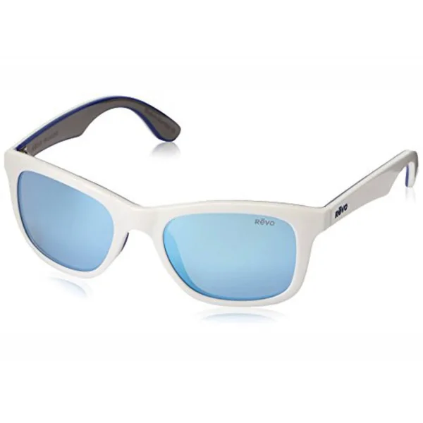 Revo Huddie Polarized Sunglasses, White/Blue, RE1000
