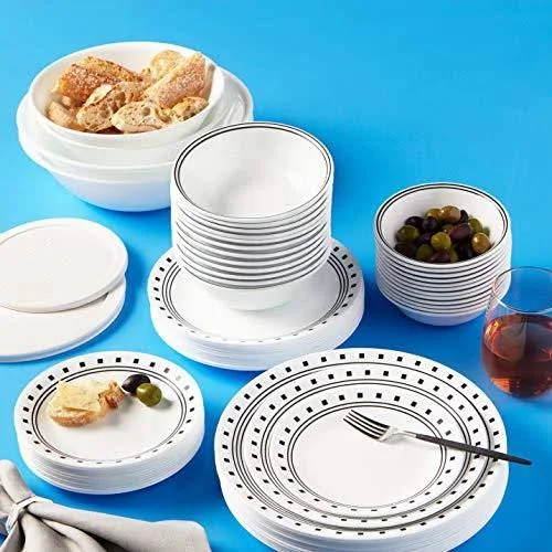 Corelle City Block 78-Piece Dinnerware Set - Service for 12