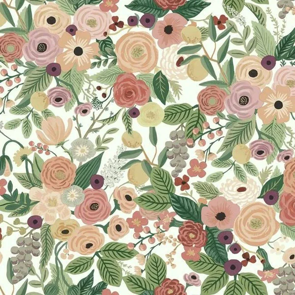 Rifle Paper Co Garden Party Premium Peel and Stick Wallpaper, Burgundy