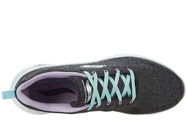 Women's Skechers Arch Fit Comfy Wave Sneaker, Size: 7, Black