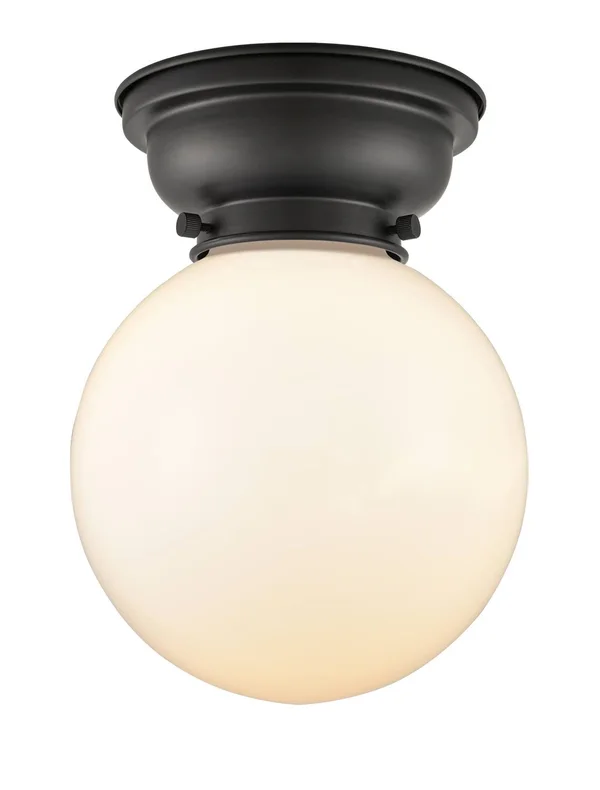 Innovations Lighting 623-1F-BK-G201-8-LED Large Beacon Flush Mount Matte Black