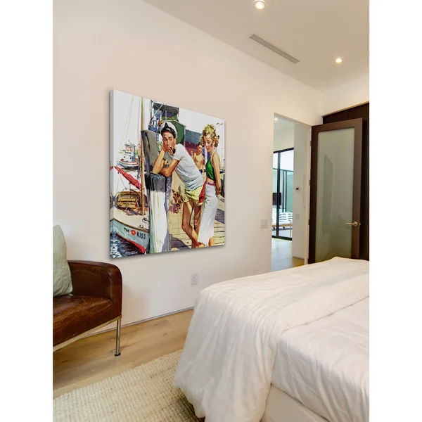 Marmont Hill - Checking Her Out Painting Print on Wrapped Canvas - 40x22 x 40x22