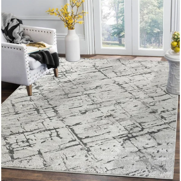 MDA Home Tuana Gray/Cream Transitional Polypropylene Area Rug - 7'11'' x 10'10''