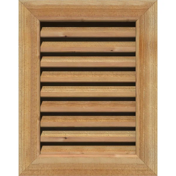 Ekena Millwork GVWVE26X2601RFUWR 26x22W x 26x22H Vertical Gable Vent (31x22W x 31x22H Frame Size): Unfinished, Functional, Rough