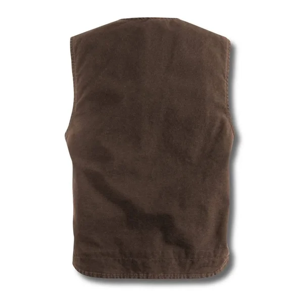 Carhartt Men's Sherpa Lined Sandstone Rugged Vest - Dark Brown
