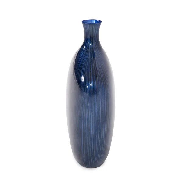 Allan Andrews Small Sleek Cobalt Blue/ Black Vase