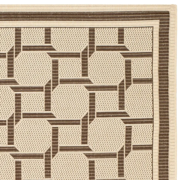 Safavieh Martha Stewart MSR4258-50 5&3x22 x 7&7x22 Cream - Chocolate Area Rug