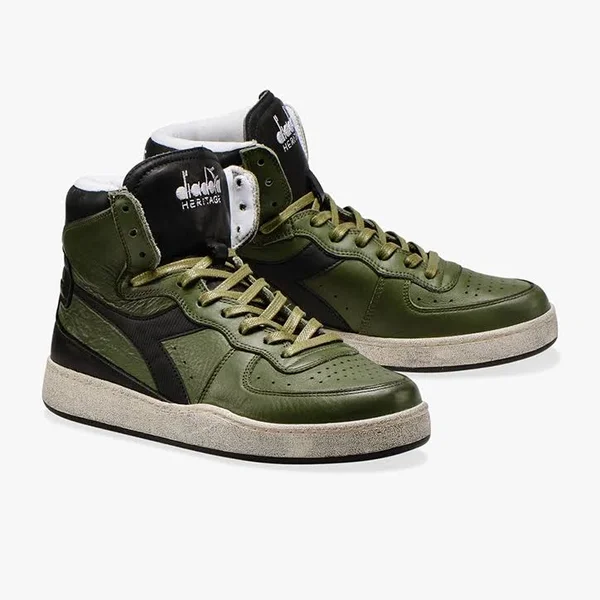 Diadora Mi Basket Used Green