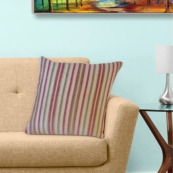 The Pillow Collection Gauthier Striped Decorative Throw Pillow Yellow 18 x 18