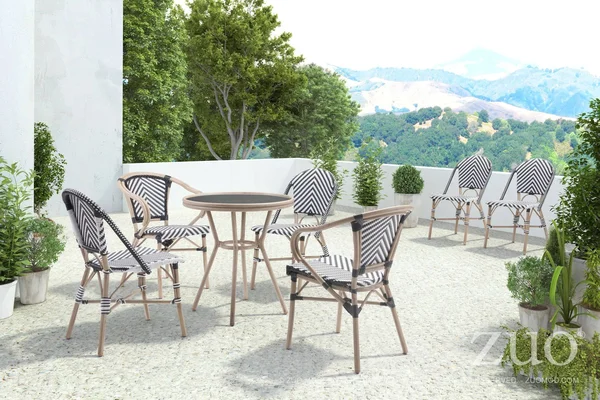 Zuo Paris Dining Arm Chair - Set of 2 - Red & White