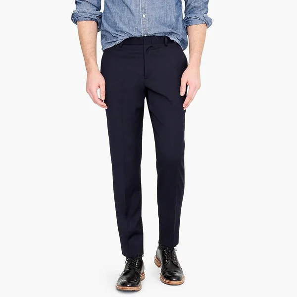 J.Crew Mens Ludlow Essential Slim-Fit Pant in Stretch Four-Season Wool (Size 33x30)