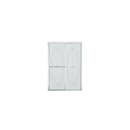 Sterling 5977-48S Deluxe 43.875 inch-48.875 inchw x 70 inchh Sliding Shower DOOR, Silver/Ellipse Glass Pattern