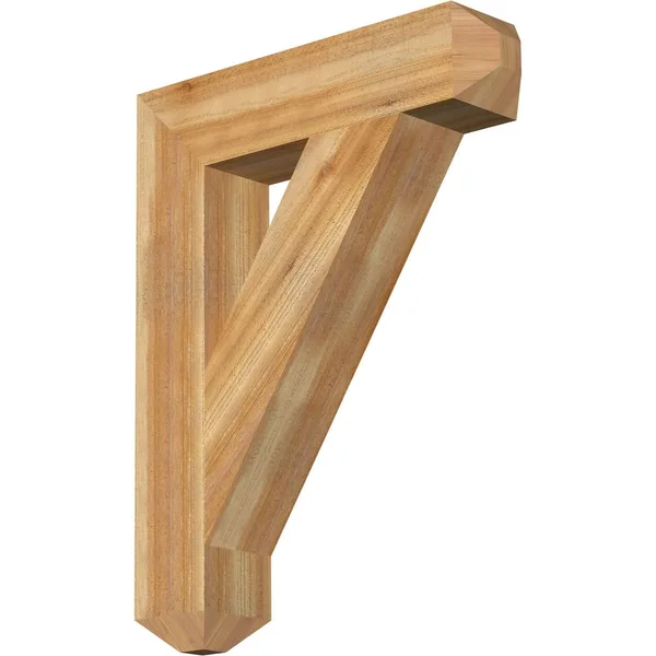 6x22W x 28x22D x 36x22H Traditional Craftsman Rough Sawn Bracket - Western Red Cedar