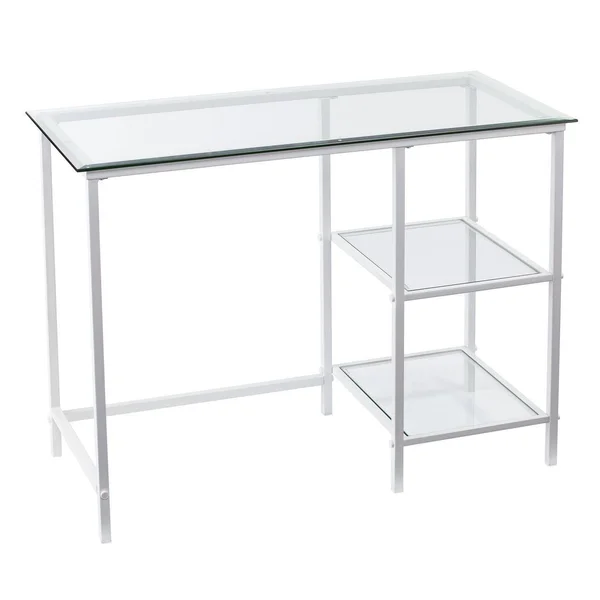 Southern Enterprises Layton Metal & Glass Student Desk - White