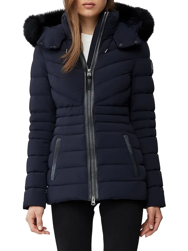 Mackage Patsy Lightweight Down Jacket, Color Navy, Size Large