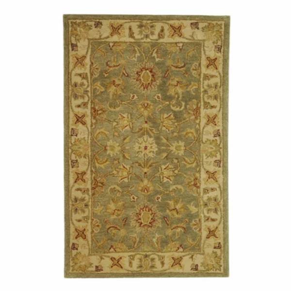 Safavieh AT313A Antiquity Area Rug, Green, Gold: 5-ft x 8-ft