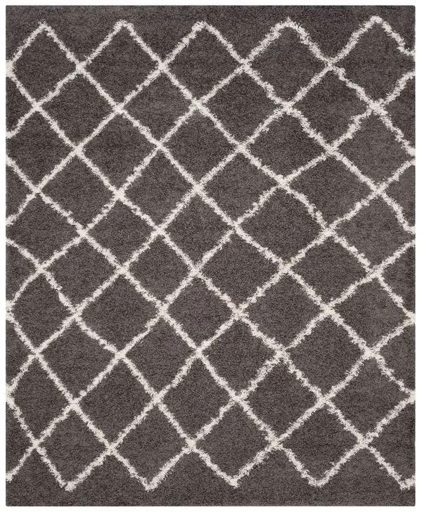 Safavieh Area Rug - Dallas Shag, Dark Grey, Ivory, 8& 6x22 x 12& 0x22
