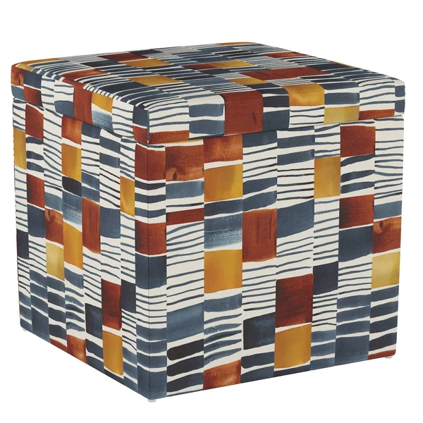 Storage Ottomans Navy Cream Rust - Project 62