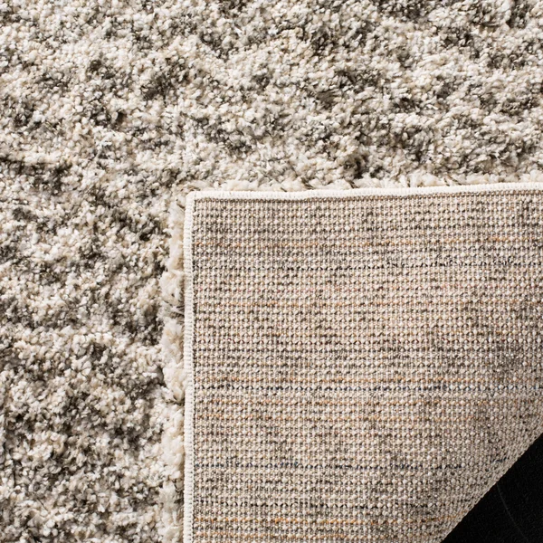 Safavieh Hudson Shag SGH330A Ivory/Grey 7& x 7& Round Area Rug