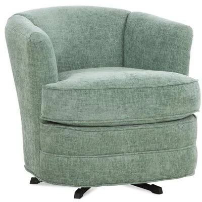 Greyson 29x22 Wide Swivel Barrel Chair Braxton Culler Green Performance; 0863-53