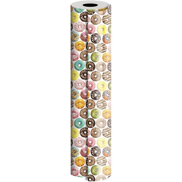 Jam Paper Industrial Size Wrapping Paper Rolls, Donuts, 1/2 Ream (1042.5 Sq. ft), Sold Individually