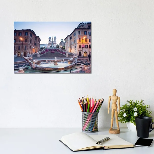 iCanvas Spanish Steps, Rome by Matteo Colombo Canvas Print 18x26x0.75