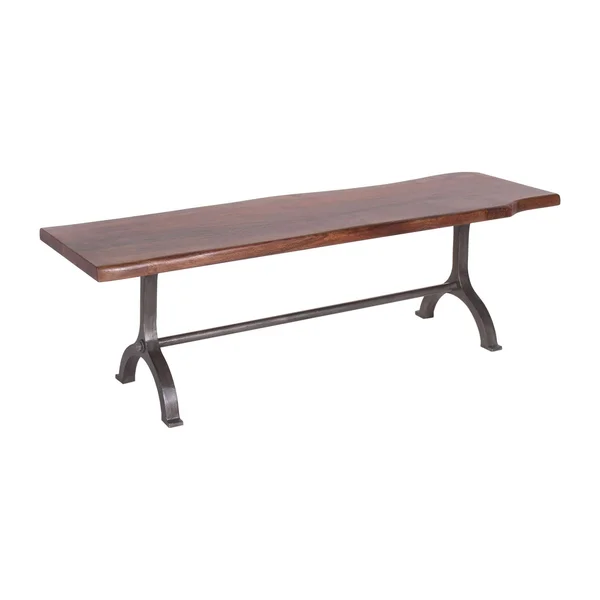 Casartis Living Dala Industrial Iron & Acacia Natural Edge Dining Bench, 56-Inch - Single - Brown - Dining Height