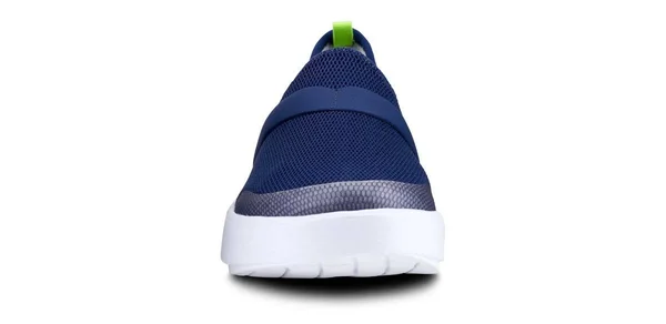OOFOS Women's OOmg Mesh Low Shoe - White/Navy 7