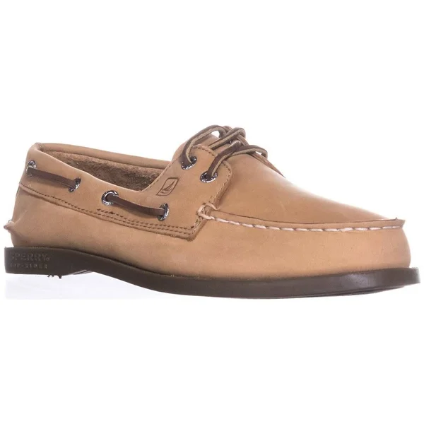 Sperry Top-Sider Boys& Authentic Original, Size: 7 US, 40 EU, Sahara Leather