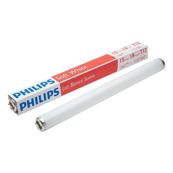 Philips 15-Watt 18 in. Linear T12 Fluorescent Tube Light Bulb, Soft White (3000K) (6-Pack) 141465