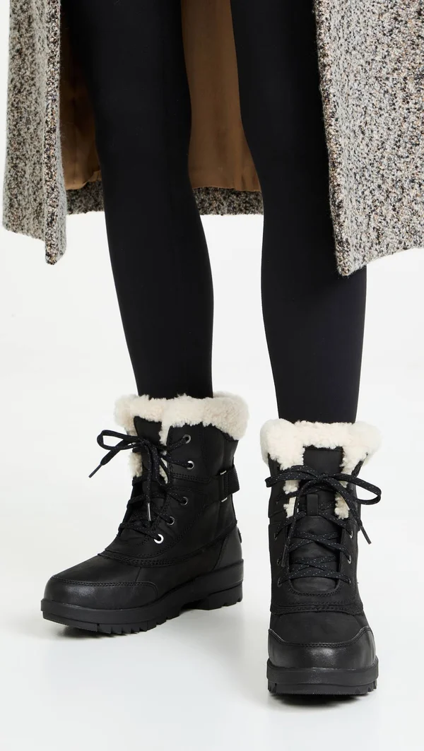 Sorel Women's Tivoli IV Parc Boot - 6 - Black - Sea Salt