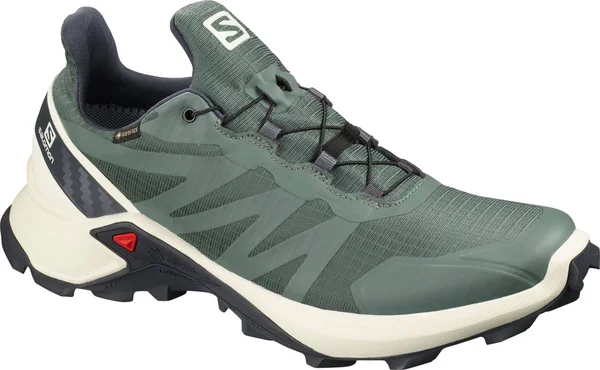 Salomon Men's Supercross GTX Shoe - 11 - Balsam Green/Vanilla Ice/India Ink