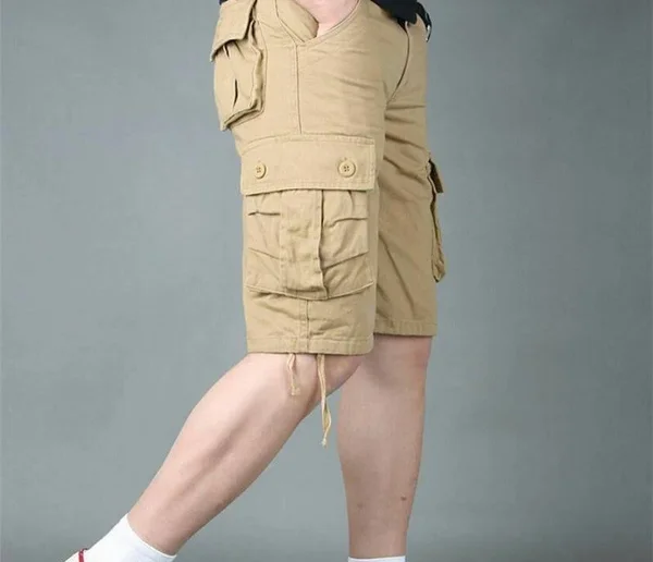 ShoppeApparel Shorts Action Multi-Pocket Trousers All-Embracing Military Appropriate Billowing Plus-Size Men Summer Mens Shorts
