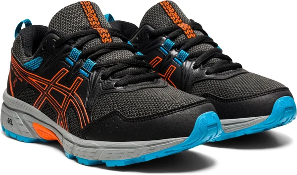 Asics Gel Venture 8 GS Junior Trail Running Shoes - Black-3.5