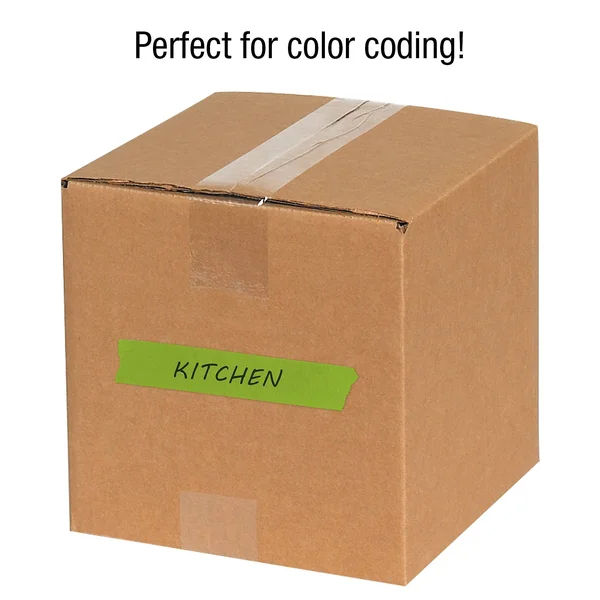 Tape Logic Masking Tape - 1x22 x 60 yds., Light Green, 12/Case