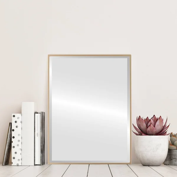 Singapore Framed Rectangle Mirror - Gold Spray - Gold Spray - 16 5/8x22x20 5/8x22