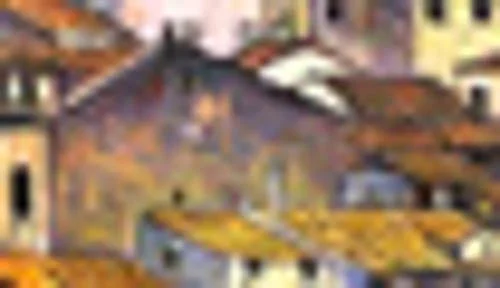 La Pastiche Gustav Klimt 'Malcesine on Lake Garda' Framed Art