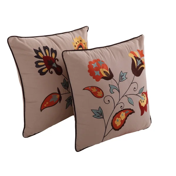 Greenland Home Fashions Sedona Cotton 4-Piece Quilt Set, Brown, Twin