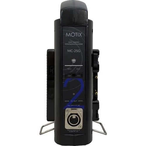 IDX System Technology MOTIX Dual Simultaneous Gold Mount Charger with 90W XLR Output AC Battery - Chemistry Li Ion, 2 Position, 4