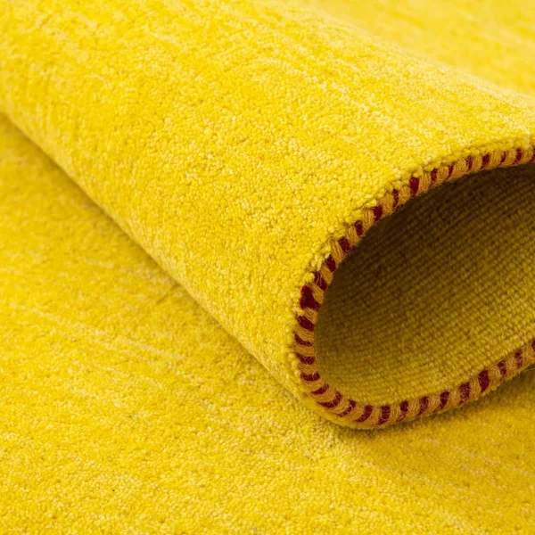 Unique Loom Solid Gava Yellow 6x9 Area Rug