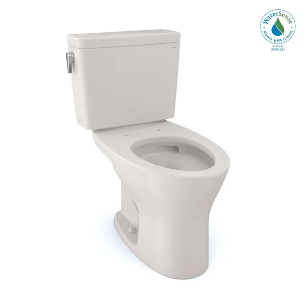 Toto Drake Two-Piece Elongated Dual Flush 1.6 and 0.8 GPF Universal Height Dynamax Tornado Flush Toilet with CeFiONtect, Coloni
