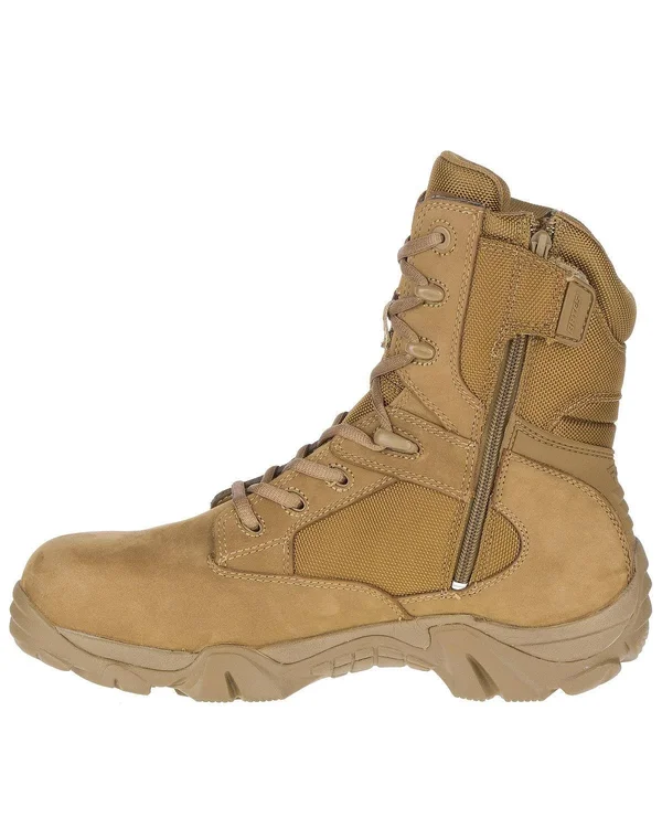 Bates Men's GX-8 Waterproof Composite Toe Side Zip Work Boot - 10 Coyote