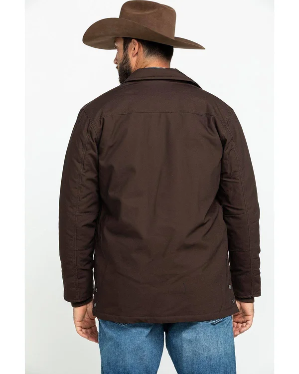 Wrangler Men's Barn Coat - Dark Brown, Medium