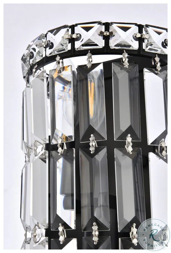 Elegant Lighting V2030W6BK-RC 6 in. Maxime Wall Sconce Black