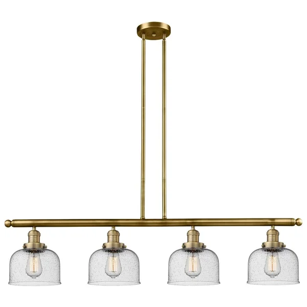 Innovations Lighting Large Bell 4 Light Island Light 214 Bb G74 LED (Brass)